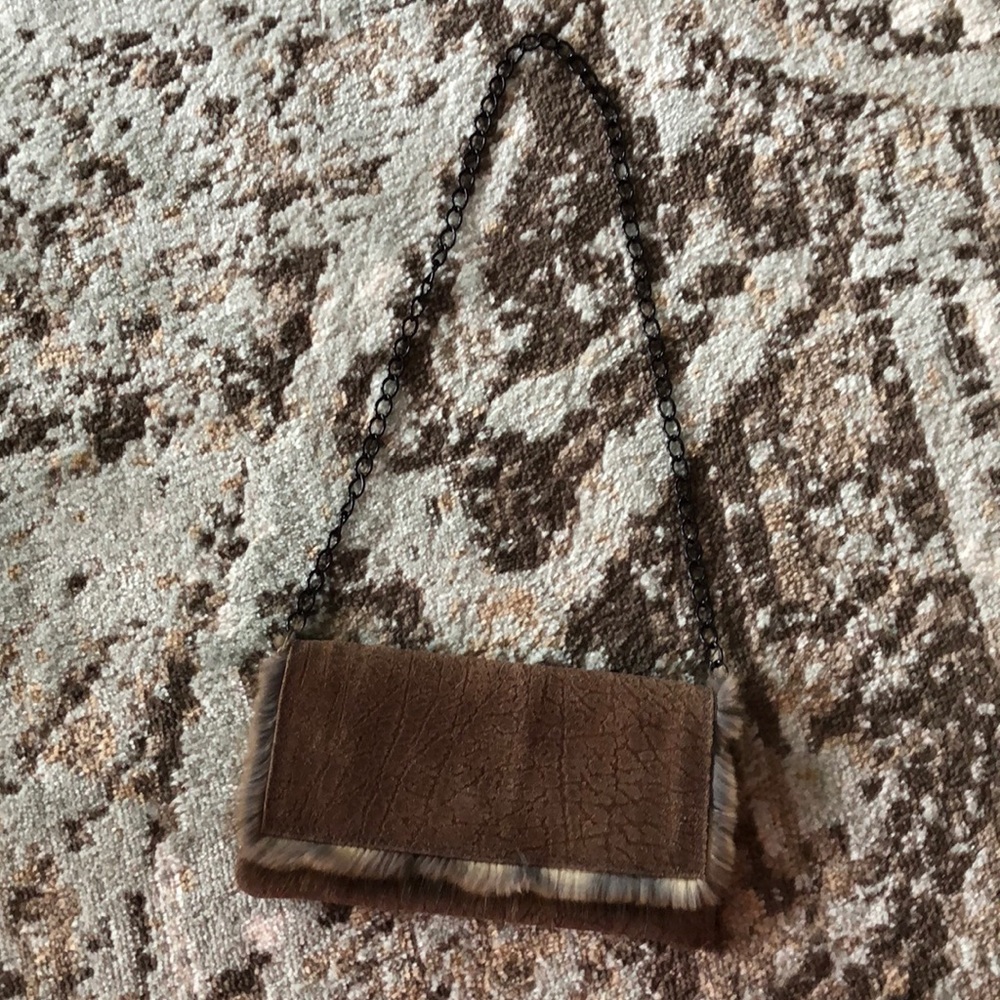 Shoulder fur handbag purse
